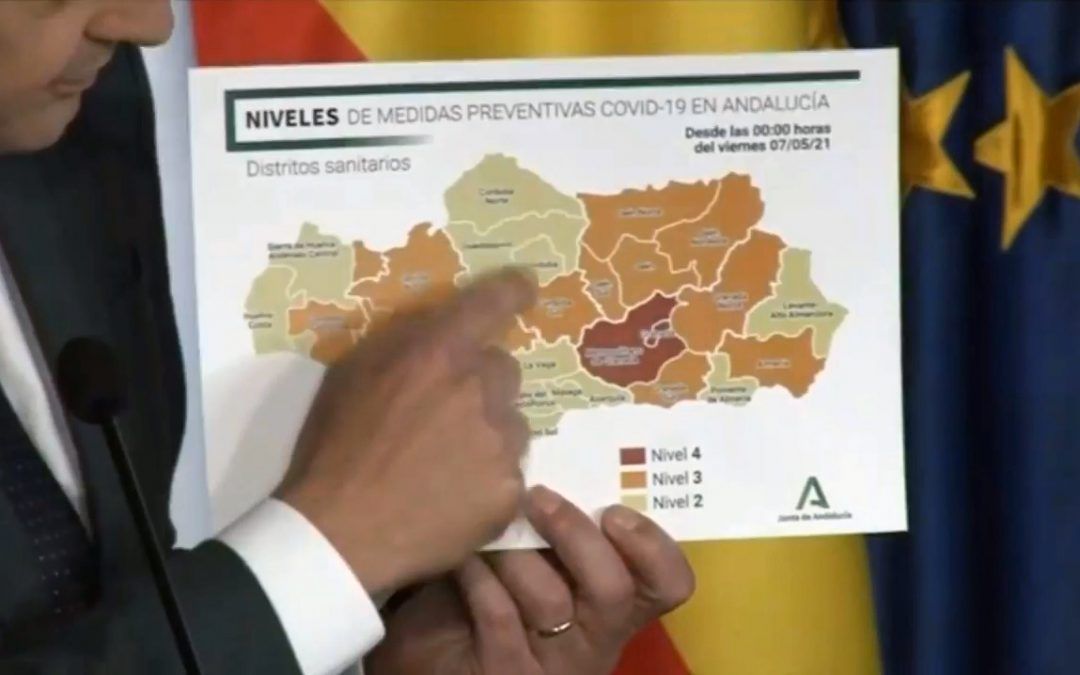 Los municipios andaluces cerrarán cuando presenten una tasa superior a los 1.000 casos