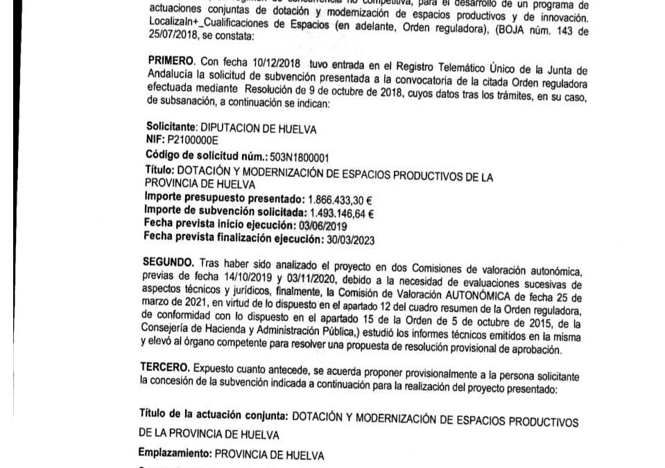 Un documento oficial demuestra que Valverde no ha perdido la subvención empresarial