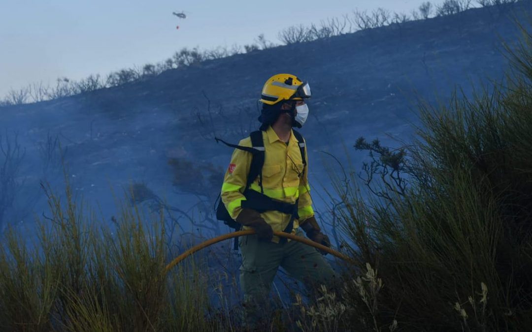 La Guardia Civil investiga a una persona por el incendio producido en Niebla