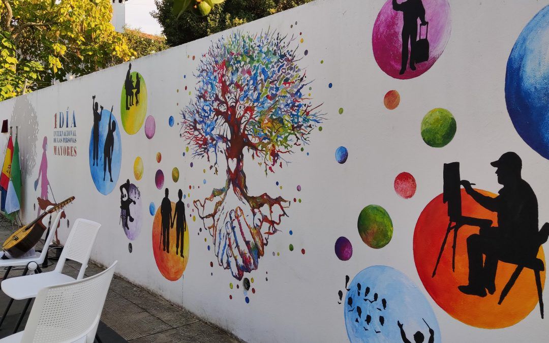 Un mural en Valverde para conmemorar el Día Internacional de los Mayores