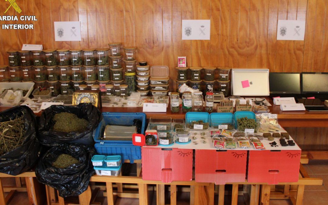 La Guardia Civil interviene gran cantidad de drogas en dos asociaciones cannabicas de Valverde