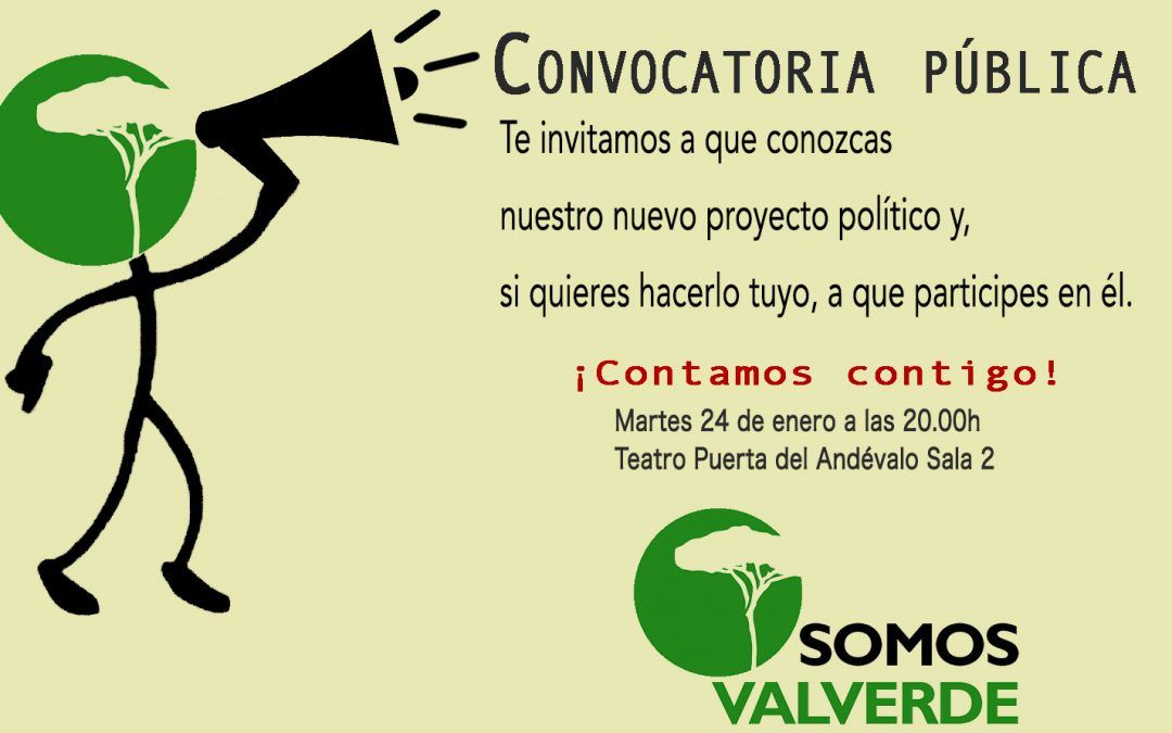 Somos Valverde convoca una reunión abierta a los vecinos para informar de su proyecto