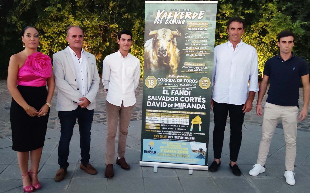 El Fandi, Salvador Cortés y David de Miranda protagonizan el cartel taurino de Valverde
