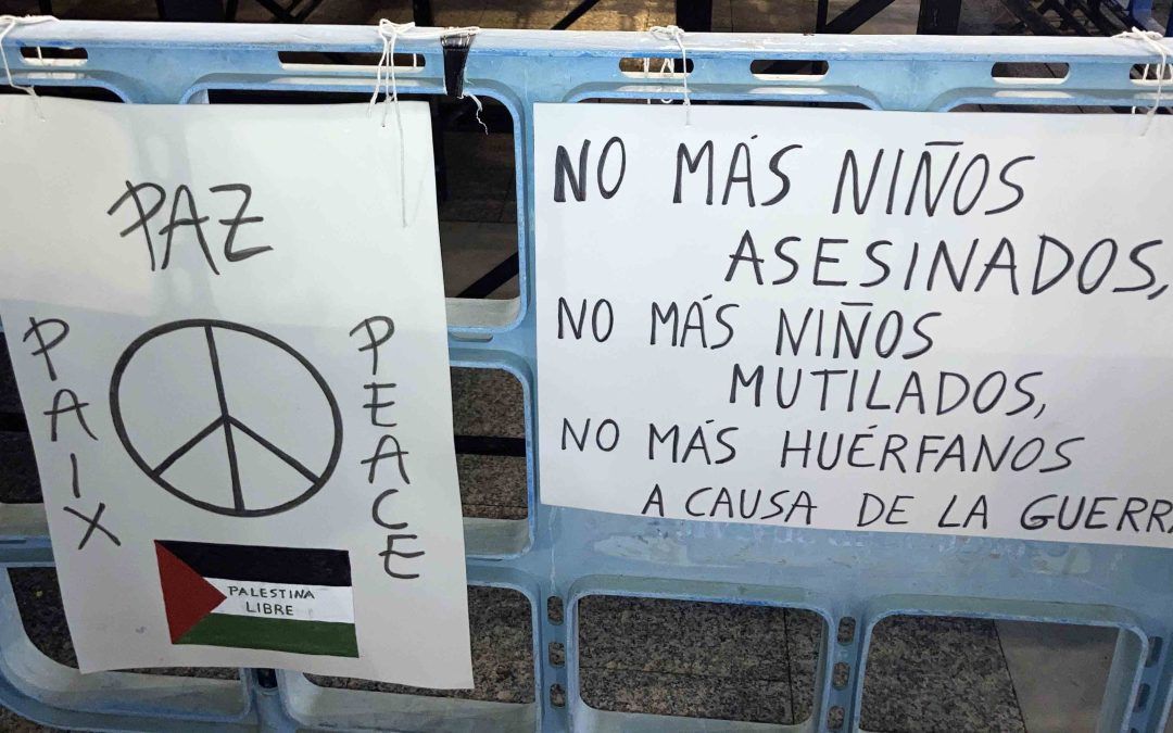 Valverdeños se concentran en apoyo al pueblo palestino