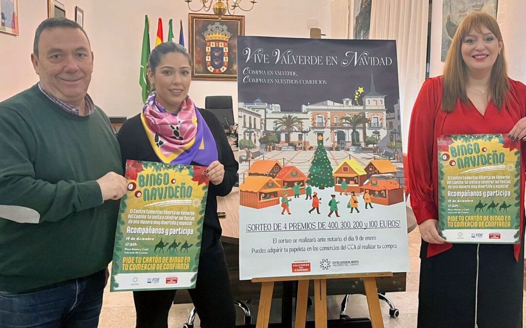 Los comercios valverdeños apuestan esta Navidad por un bingo con dos premios de 150 euros