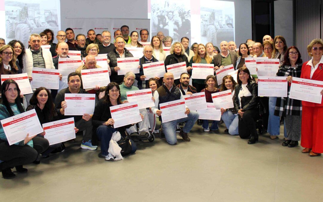 Sandfire MATSA destinará 100.000 euros a proyectos sociales a través de su Programa Alianza
